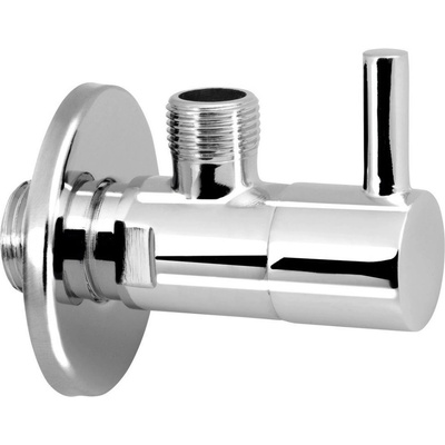 AQUALINE Rohový ventil 1/2" x 3/8", bez matky, guľatý, chróm 5317
