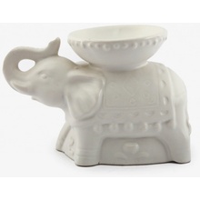 Sifcon Bílá porcelánová aroma lampa Slon