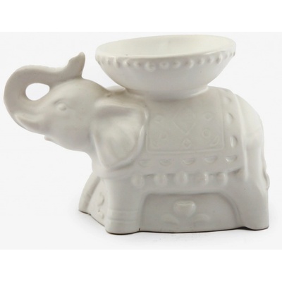 Sifcon Bílá porcelánová aroma lampa Slon