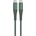 Lemontti Bending Type-C към Type-C алуминиев кабел, PD 65W, 1.2 м, зелен (LEMCSTCF60V)