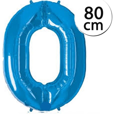 FUN RAG 0Blue 600274 Heliový balón fóliový číslo 0 modrý 80 cm