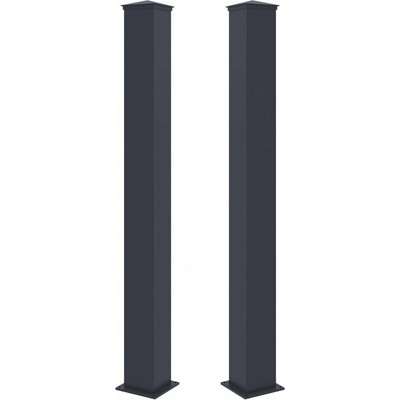 G21 pro branku a bránu 15x166 cm s patkou, antracitový, 2 kusy
