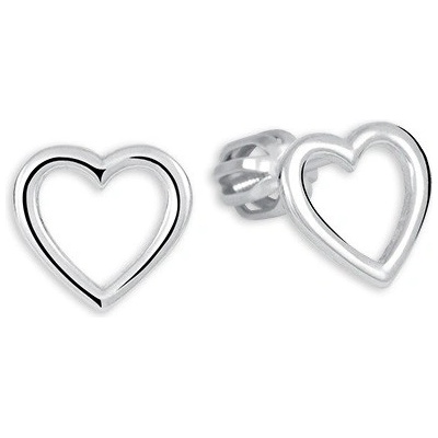Soliter Romantické strieborné náušnice Srdce 431 001 02786 04