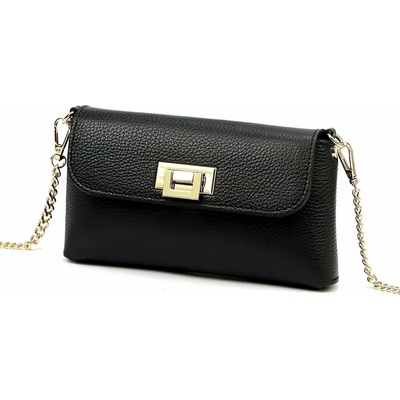 Luka dámska kožená crossbody kabelka čierna malá 25-001 Dollaro