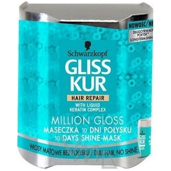 Gliss Kur Million Gloss vlasová maska pro 10 denní lesk 150 ml