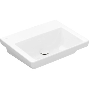 Villeroy & Boch Subway 3.0 - Умивалник за вграждане 55x44 см, без преливник, без отвор за смесител, алпийско бяло 4A70F601 (4A70F601)
