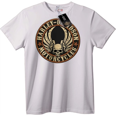NOONEBRAND Тениска Harley-Davidson Череп Крила - 2XL, Black