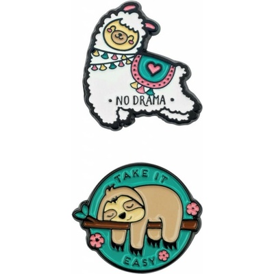 Legami súprava samolepiek cutie set of 2 metal stickers take it easy