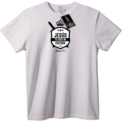 NOONEBRAND Тениска Исус, Моят Щит - L, Black