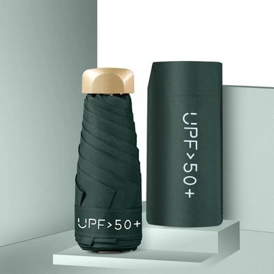 Skládací cestovní mini deštník UPF 50 zelený