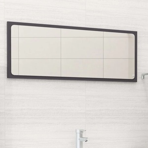 vidaXL Огледало за баня, сиво, 90x1, 5x37 см, ПДЧ (804624)