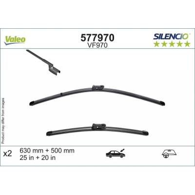 VALEO Sada stěračů SILENCIO FLAT BLADE SET 630+500 mm VA 577970