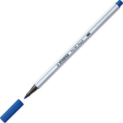 Stabilo Pen 68 Brush ultramarinovo modrý