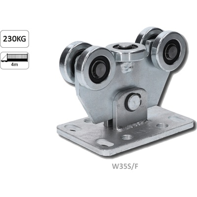 Vozík do 230 kg, pevný, profil 60 × 60 mm, pozinkovaný