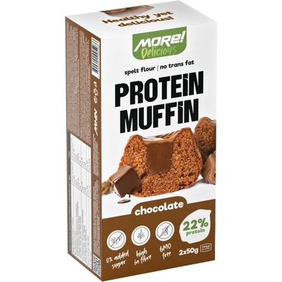 MHN | More Healthy Nutrition Protein Muffin with Zero Added Sugar | New Improved Formula [2 х 50 грама] Шоколад