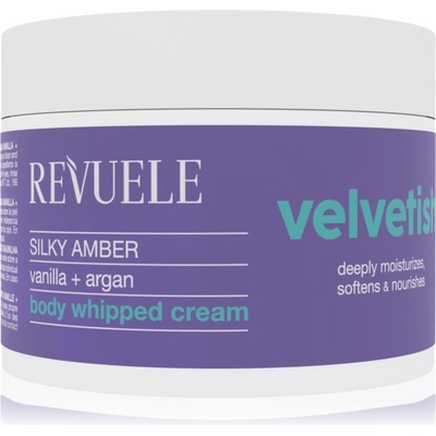 Revuele Velvetish Silky Amber Body Whipped Cream хидратиращ лосион за тяло Vanilla + Argan 300ml