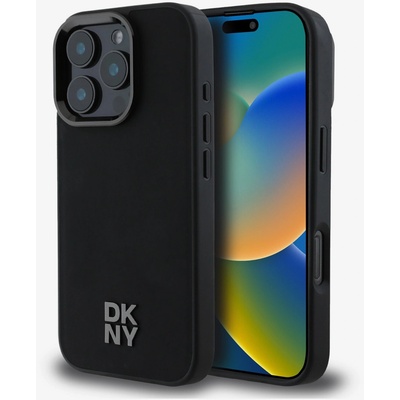 DKNY PU кожа с лого "Stack" Magsafe заден капак за iPhone 16 Pro Max Black DKNY | Lilav | МЪЖЕ | UNI