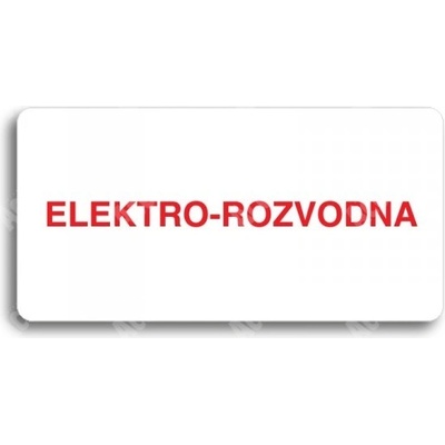 ACCEPT Piktogram ELEKTRO-ROZVODNA - bílá tabulka - barevný tisk bez rámečku – Zbozi.Blesk.cz