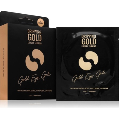 Dripping Gold Luxury Tanning Eye Gels стягащи възглавнички с гел за подочната зона с хидратиращ ефект 5 бр