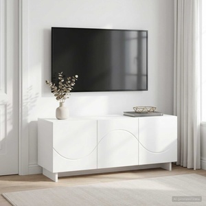 vidaXL ТВ стойка 90 x 34.5 x 40 cm Бяло Инженерна дървесина (8011567)