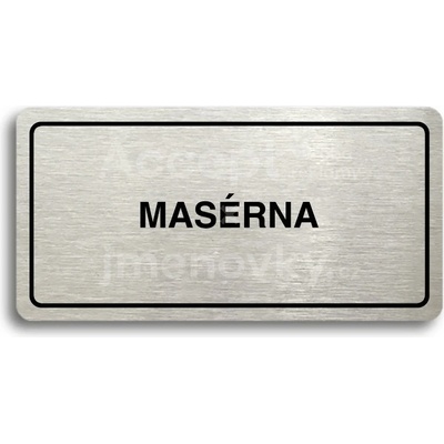 ACCEPT Piktogram MASÉRNA - stříbrná tabulka - černý tisk