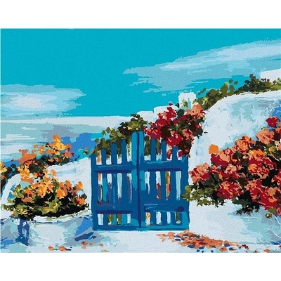 zuty Malování Podle Čísel Zahrádka Na Santorini 40 x 50 Cm Plátno Rám