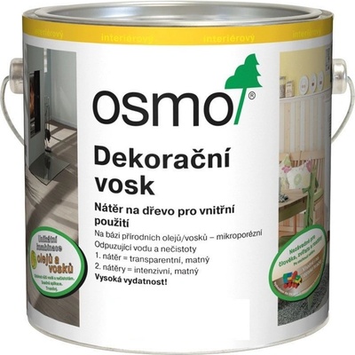 Osmo 3169 Dekorační vosk intenzivní 0,125 l Černý