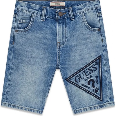 Guess Деним къси панталони за момче с бродирано лого Guess