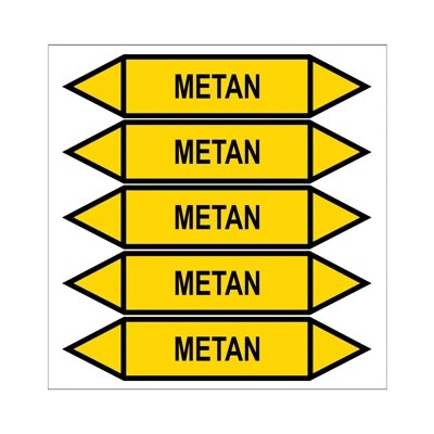 Značení potrubí, metan PZGL 007681