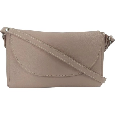Vera Pelle dámská kabelka kožená crossbody pudrová 1663 D68 pudrová
