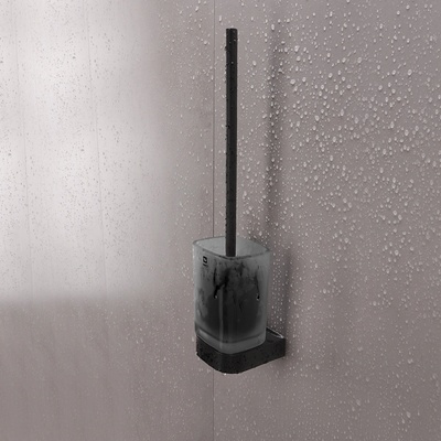 Nimco Nikau černá Toaletní WC kartáč s hranatou rukojetí NKC 30094CN-HR-90