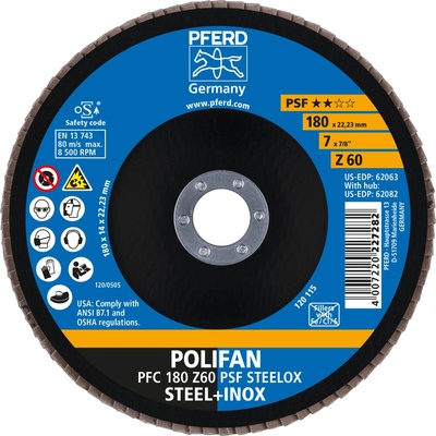 Pferd lamelový brúsny kotúč 180 mm Z60 67766185