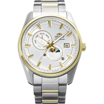 Orient RA-AK0312S - мъжки часовник, автоматичен, 41.5 mm, бял, сапфир, ден/дата, слънце/луна