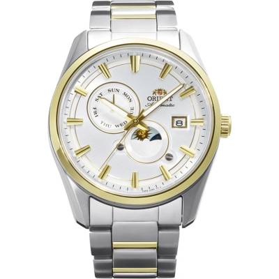 Orient RA-AK0312S - мъжки часовник, автоматичен, 41.5 mm, бял, сапфир, ден/дата, слънце/луна