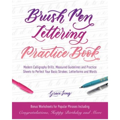 Brush Pen Lettering Practice Book (Grace Song)(Brožovaná)