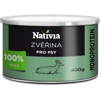 Nativia zverinové mäso pre psy 400 g