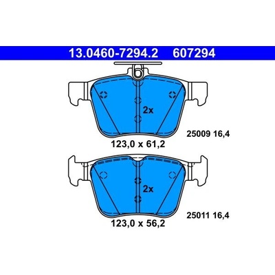 Sada brzdových destiček ATE 13.0460-7294 (AT 607294) | Zboží Auto Sada brzdových destiček ATE 13.0460-7294 (AT 607294) | Zboží Auto