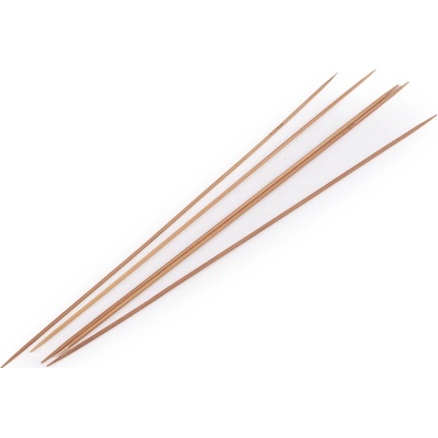 Bambusové ponožkové ihlice č. 2; 2,5; 3; 3,5; 4,5 - (2 mm) bambus tmavý