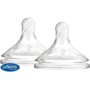 Dr. Brown's DR. BROWN'S Биберон за бутилки Option+ широко гърло 3м+ силиконов 2бр
