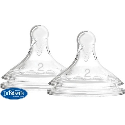 Dr. Brown's DR. BROWN'S Биберон за бутилки Option+ широко гърло 3м+ силиконов 2бр