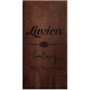 Luxica® Fantasy тъмно кафяви салфетки с дискретен релеф и фин бордюр 2 слоя | 40 броя Сгъвка 1/8 (92892922929)