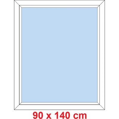 Soft Plastové okno 90x140 cm, FIX neotevíravé, Antracit struktura/Antracit struktura