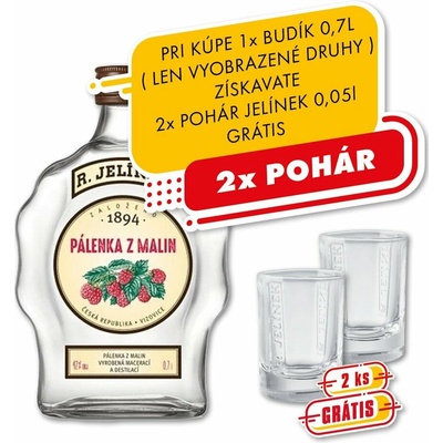 Rudolf Jelínek Pálenka z Malin 42% 0,7 l (čistá fľaša)