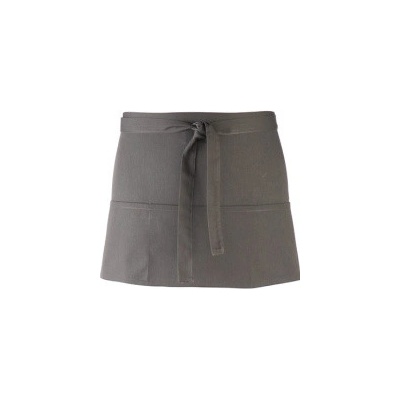 Premier Workwear Pracovní zástěra krátká s kapsami PR155 Dark Grey Pantone 431 60x33cm