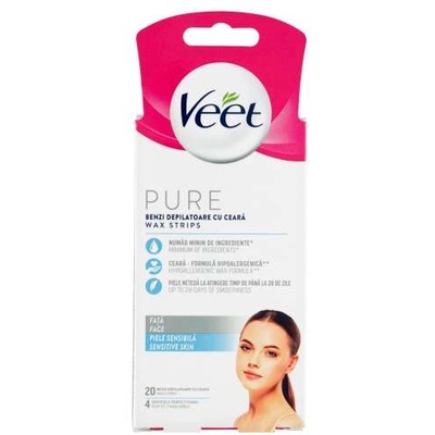 Veet Pure Cold Resin Strips за чувствителна кожа 20бр (5997321774497)