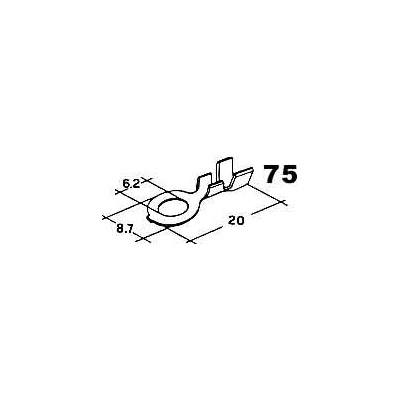 kabelové oko 6,2mm drát 0,8-4mm