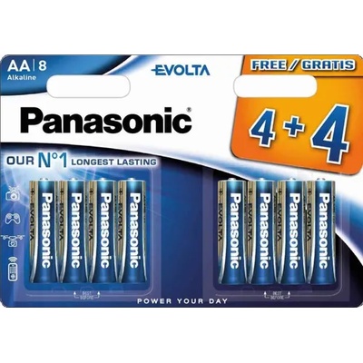 Panasonic БАТЕРИИ lr6ege/8bw 4+4f evolta panasonic (panasonic 30000665)