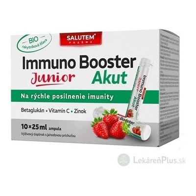 Salutem Immuno Booster Akut Junior roztok v ampulkách 10 x 25 ml jahodová príchuť