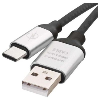 Emos SM7025BL USB-C, 1m, černý