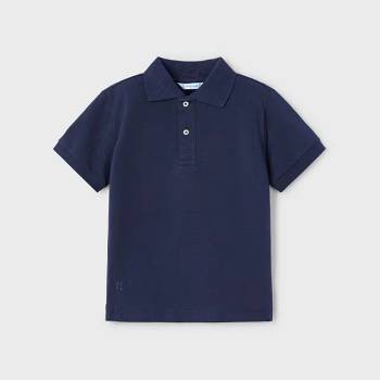 MAYORAL Поло тениска къс ръкав памук basic морско син цвят за мини момче Майорал